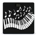 Smart Scale for Body Weight Automatic Switch Digital Bathroom Weighing Scale Musical Notes Black and White Piano Keys