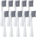 10PCS Replacement Brush HeadsCompatibility for Oclean X/X PRO/ Z1/ F1/ One/Air 2 /SE Electric Toothbrush(10pcs Gray)