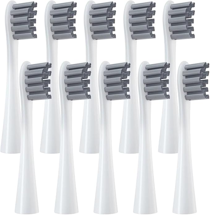 10PCS Replacement Brush HeadsCompatibility for Oclean X/X PRO/ Z1/ F1/ One/Air 2 /SE Electric Toothbrush(10pcs Gray)