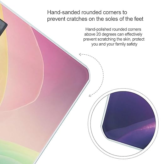 Rainbow Scale for Body Weight Digital Bathroom Scale Toughened Glass High Precision Scales for Body Weight with Large LCD Backlight Display Weight Scales