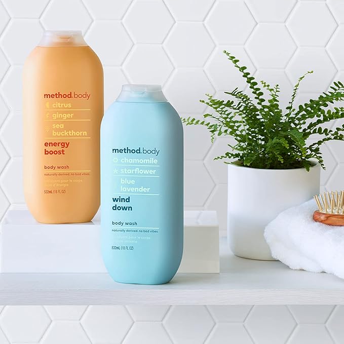 Method Body Wash Energy Boost Paraben and Phthalate Free 18 oz (Pack of 6)