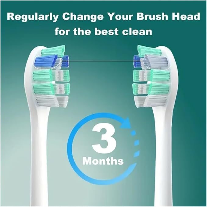 4-16pcs Replacement Toothbrush Heads Compatible for Philips Electric Brush Head 1100 2100 4100 4300 5100 5300 6100 6500 Etc(4pcs)