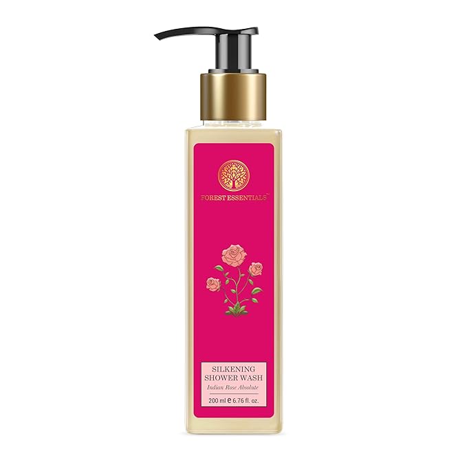 Forest Essentials Silkening Shower Wash - Indian Rose Absolute - 200ml