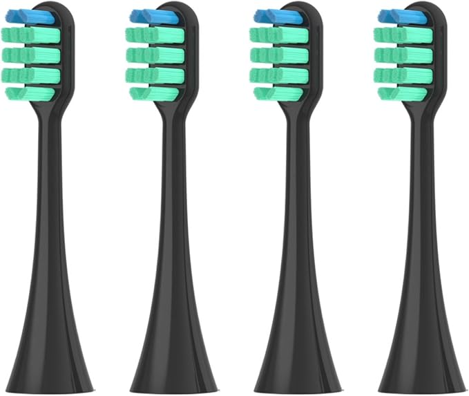 Replacement Toothbrush HeadsCompatible for Panasonic Doltz EW-DC01/DC12/PDL54/PDP51/EW1031/DE92/WEW0980/DL40/DL75/DL82(4pcs Black)
