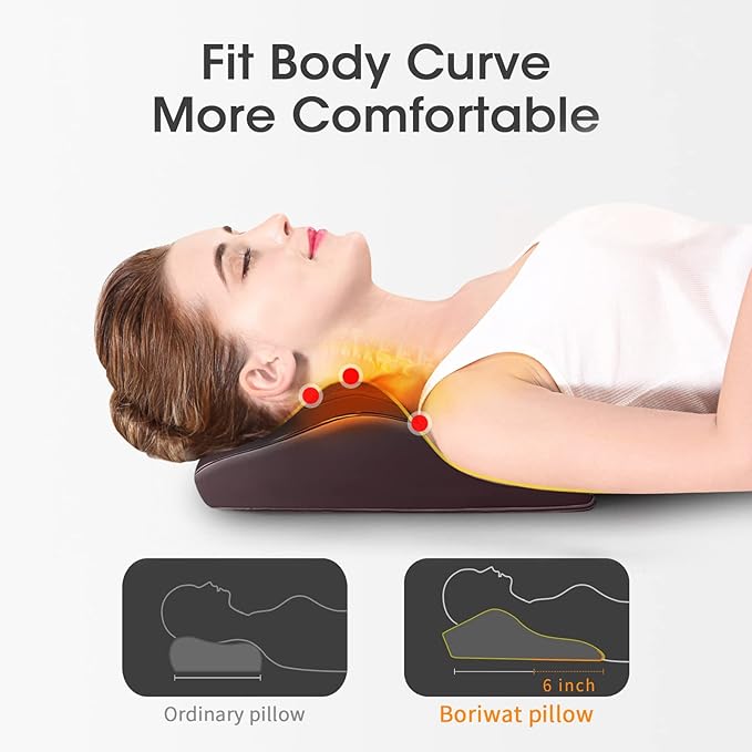 Back Massager Neck Massager with Heat Shiatsu Massage Pillow for Pain Relief Massagers for Neck and Back Shoulder Leg Christmas Gifts for Men Women Mom Dad Stress Relax at Home Office and Car