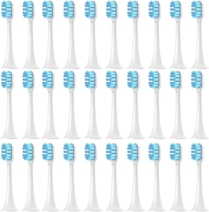 Compatible for T300/T500 Replacement Toothbrush Brush(Blue-30pcs)