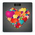 Graphics Love HeartsGraphics Love Hearts Scale for Body Weight Highly Accurate Digital Bathroom Body Scale Digital Bathroom Scales for People Anti-Slip Large LCD Display Smart Scales