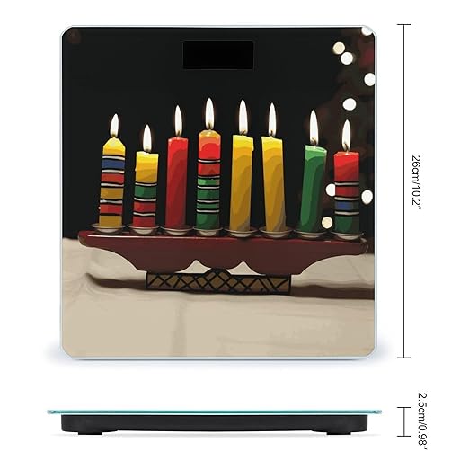 Kwanzaa Candles Bathroom ScaleHighly Accurate Digital Weighing Machine for People Bright LED Display Weight Scale for The Aldult Home Use