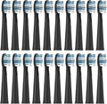Replacement Brush HeadsCompatible for Seago Electric Toothbrushes E1-9/SG2303/SG575 Vacuum Packing(20pcs Black)