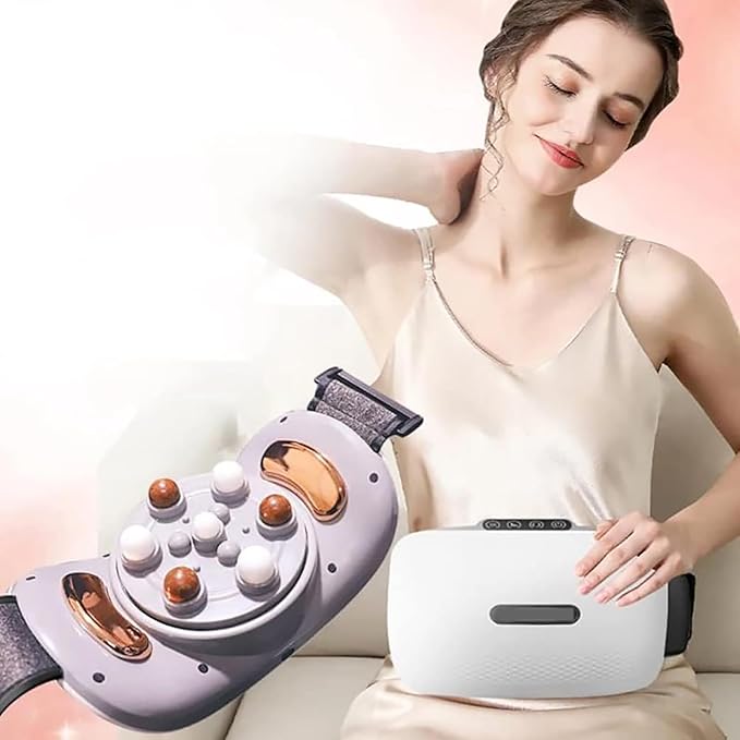 KEhtu BianStone Stomach Massager Electric Abdominal Kneader with 5 Modes and 3 Levels of Intensity 2000 MAh Long Battery Life Relief of Abdominal Back Neck and Leg Pains