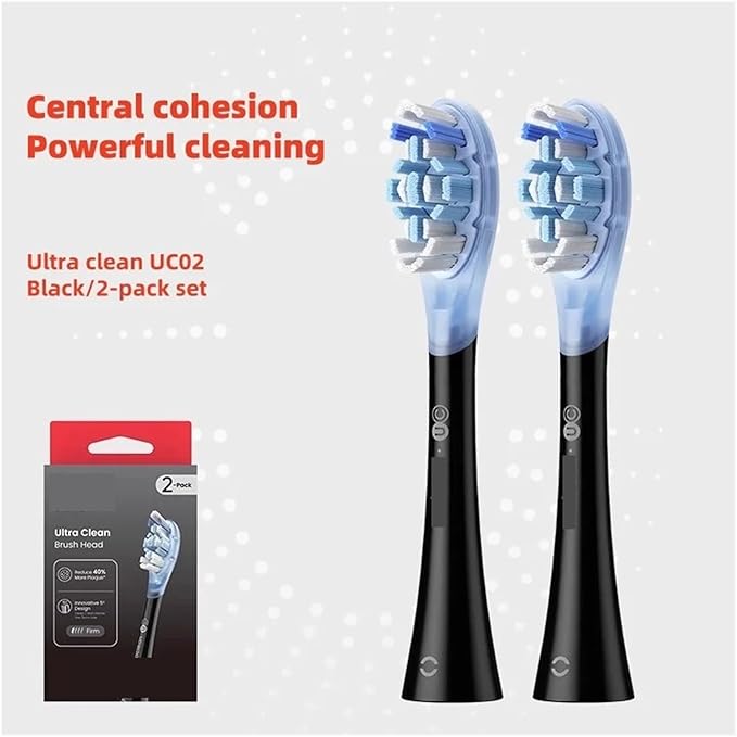 Shock Absorbent Cleaning Whitening Gum Protection Universal 2-Pack forToothbrush Head Ultra Clean Series(Oclean UC02 2PCS)