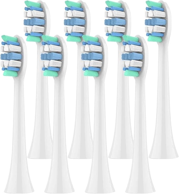 8pcs Replacement Toothbrush Heads Compatible with Philips Sonicare Replacement Electric Brush Head 4100 6500 6100 7500 5300 1100