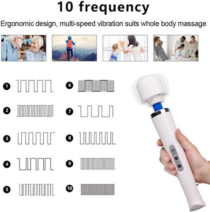 NUHUi 6X Massage Head Attachments Accessories Come with A Large Size Massager for Back