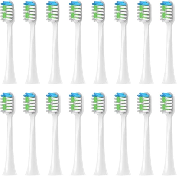 16pcs Replacement Toothbrush HeadsCompatible for ROAMAN T3/T5/T10/T10S/T20/E7/V5(16pcs White)
