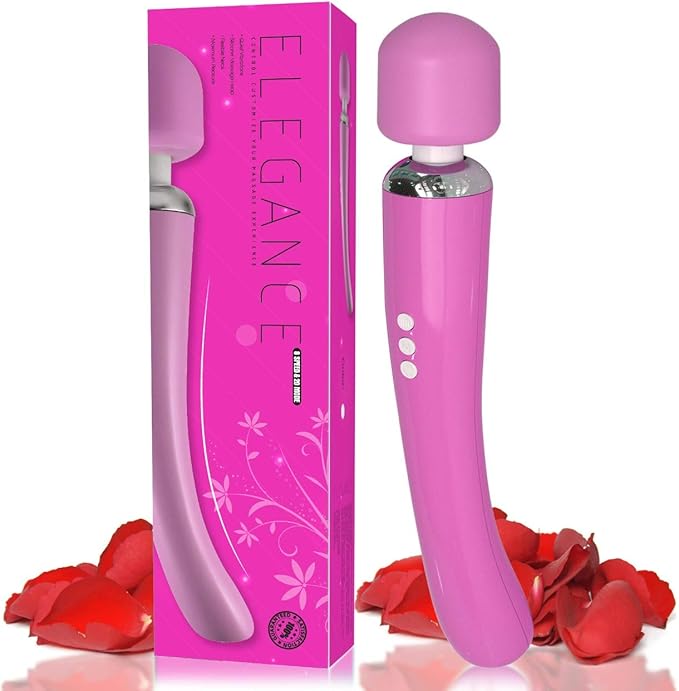Therapeutic Cordless Massager - Powerful Massage Tool Handheld 8 Speeds 20 Patterns - Rechargeable Hand Massagers for Sore Muscles - Hand Held Massage Tool for Neck &amp Back
