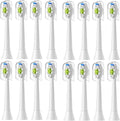 Replacement Toothbrush Heads Compatible for Easy Clean Other Snap-On Handles（16pcs ）(16pcs White)