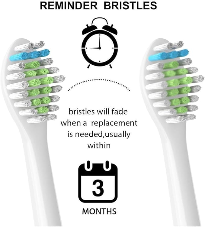 Compatible for 4pcs Replacement Brush Head Compatible with PH Sonic Care Diamondclean Electric Toothbrush(Silver)