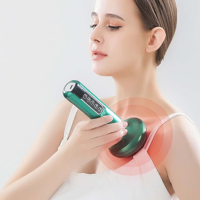 Cupping Set Gua Sha Massage 3 in 1 Smart Electric Cupping Device 12 Modes Portable Rechargeable Scraping Massager for Shoulder Back Leg Therapy Set