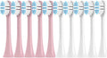 10PCS Replacement Toothbrushes Head Compatible for SOOCAS X3/X3 Pro/X1/V1/V2/D3/X3U/X5 Soft Sonic Electric Brush Clean Nozzles(5White5Pink)