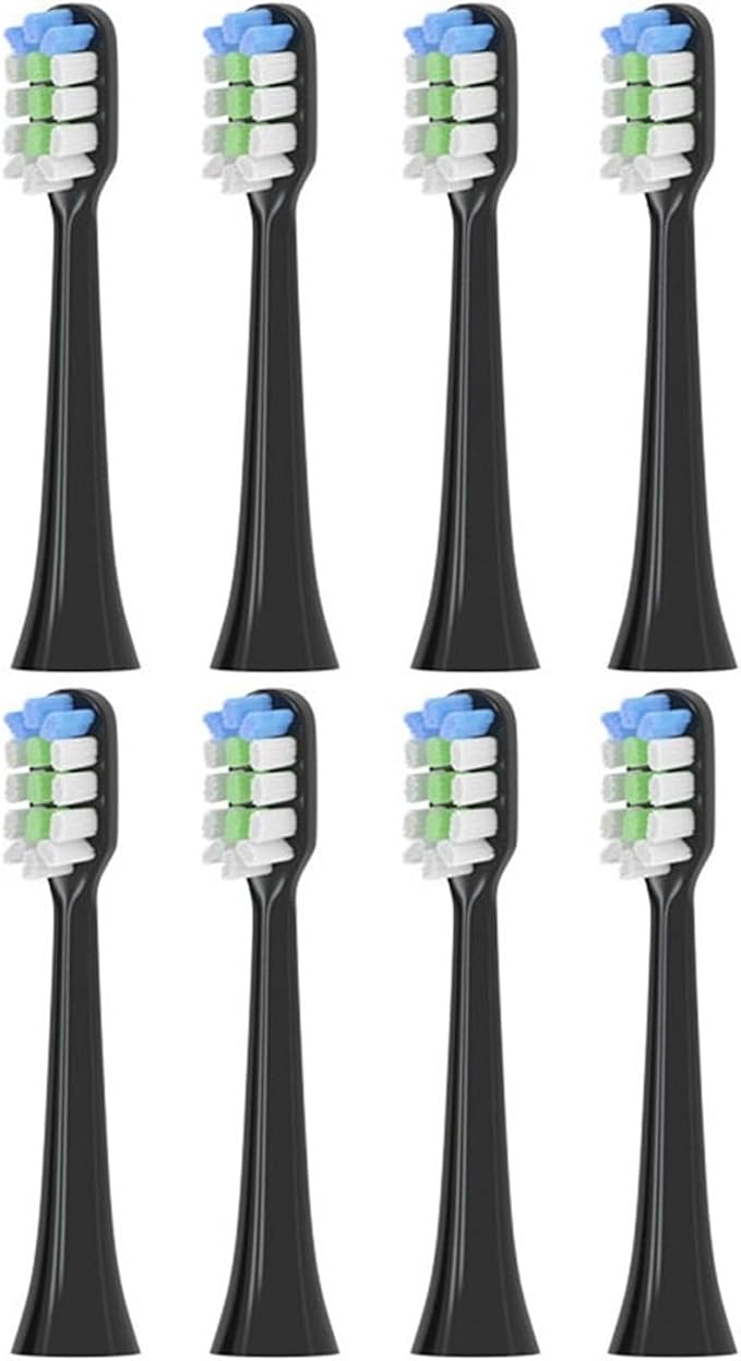 Compatible for SN-P1 Toothbrush Replacement Brush Head(8pcs)(Dark Grey)