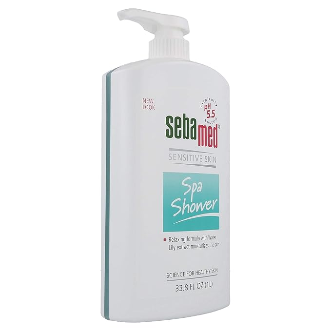 Sebamed Spa Shower Hydrating and Refreshing pH 5.5 Relaxing Fragrance With Water Lily Extract 100% Soap and Alkali Free Body Cleanser Wash 33.8 Fluid Ounces (1 Liter)