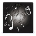 Music Notes Bathroom Scale Automatic Power On/Off Body Scales LCD Backlight Display Square Digital Scale Rounded Corners Bathroom Scales for Home Bedrooms