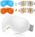Eye Massager with Heat and Cooling Therapy Vibration &amp Bluetooth Music – 4 Adjustable Modes for Eye Fatigue Relief and Relaxation – Rechargeable Portable 2400mAh Battery