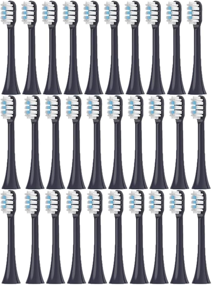 4/8/12/16PCS for T501 Replacement Toothbrush Heads Electric Vacuum Soft Bristle Brush(T501 black-30pcs)