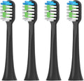 Compatible for Replacement Toothbrush Heads for Sarmocare S100 S200 S600 S700 S800 S900 S710 S820 S910 Electric for Hyundai X100(4pcs Black)