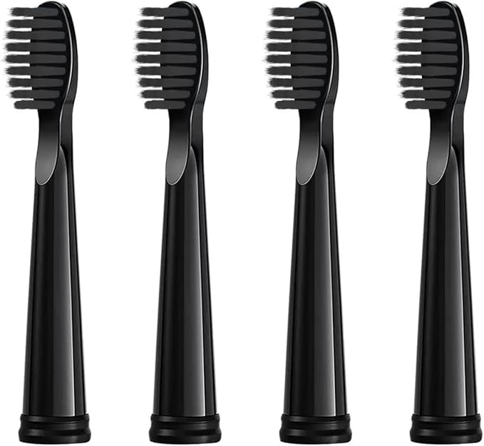 Electric Toothbrush Replacement Heads Compatible WithCompatible for SEAGO SG910/507/958/515/949/575/5514/8/16pcs(4pcs Black Care)