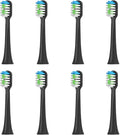 Replacement Toothbrush HeadsCompatible for Sarmocare S100 S200 S600 S700 S800 S900 S710 S820 S910 Electric(8pcs Black)