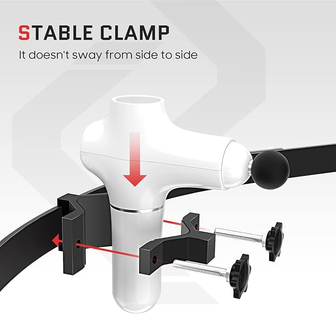 Upgrade Massage Gun Holder Percussive Massage Gun Mount for Back Compatible with Most Massage Guns Design for Hard to Reach Areas