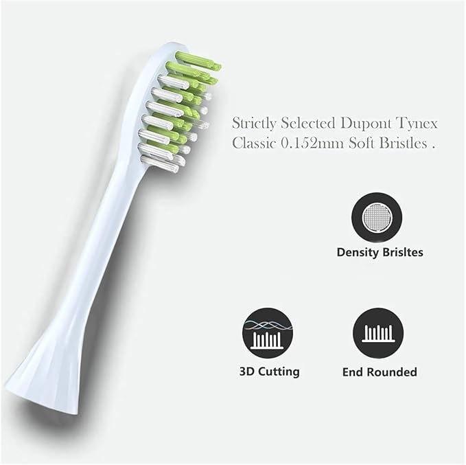 Compatible for Electric Toothbrush Heads HY1100 HY1200 Compatible with Replacement Tooth Brush Bristles20 Pcs(White B)