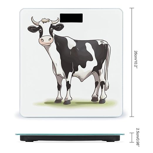 Dairy Cow Scale for Body Weight Accurate Digital Bathroom Scale Toughened Glass High Precision Scales Smart Weight Scales with Large LCD Backlight Display Weighing Machine