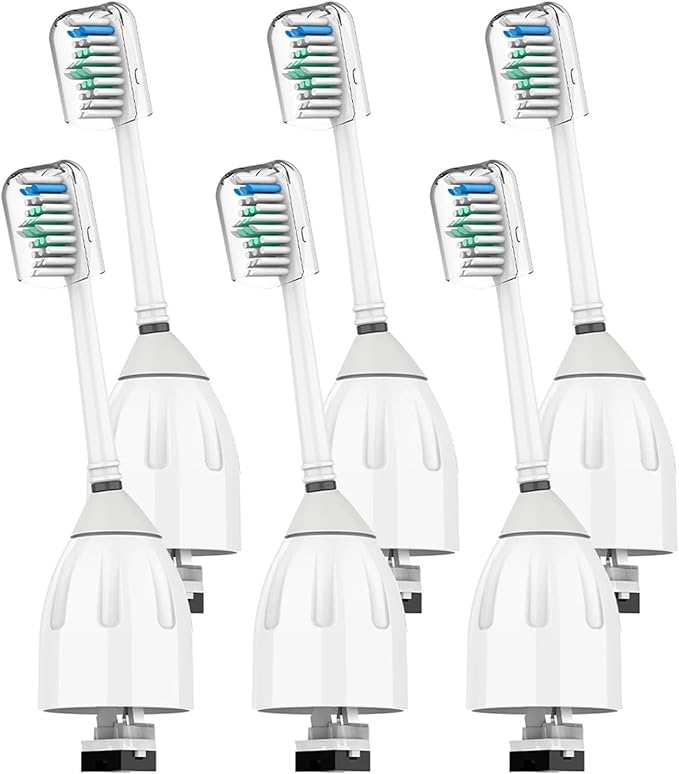 Replacement Toothbrush Heads Compatible with Philips Screw-on E Series Electric Brush Head Xtreme Essence Elite Advance(6 Pcs)