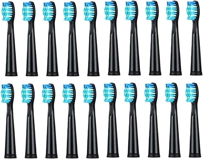 5-10Pcs Replacement Brush HeadsCompatible for Seago/Fairywill Electric Toothbrush FW/SG 507/508/515/551/917/959/908(5 Black 5 White)
