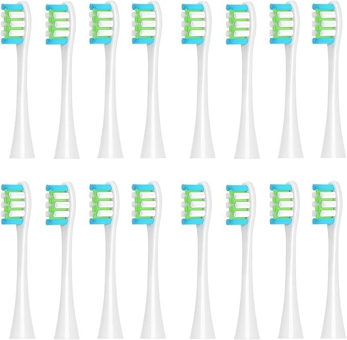 Replacement Brush Heads Compatible with Oclean Sonic X/X Pro/ Z1/ SE / F1 / One / PW01/03/05/07/09 P5 Electric Toothbrush Heads(16 White)