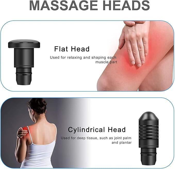 Massage Gun Attachments for Hypervolt Go 12PCS Replaceable Massager Heads to Meet Different Needs for Deep Tissue Percussion Relief Upgraded Massage Head Plug-n-Play Accessories Easy to Use