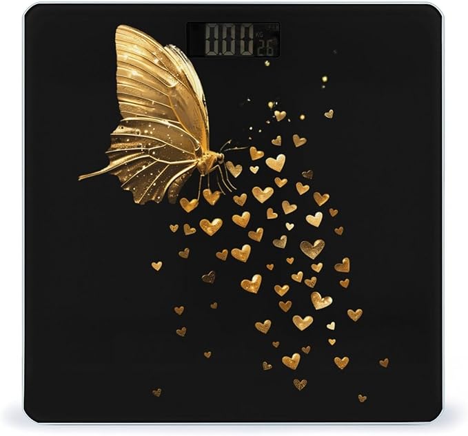 Gold Butterfly Electronic Scale for Body Weight Digital LCD Bathroom Scale Weighing Scale style