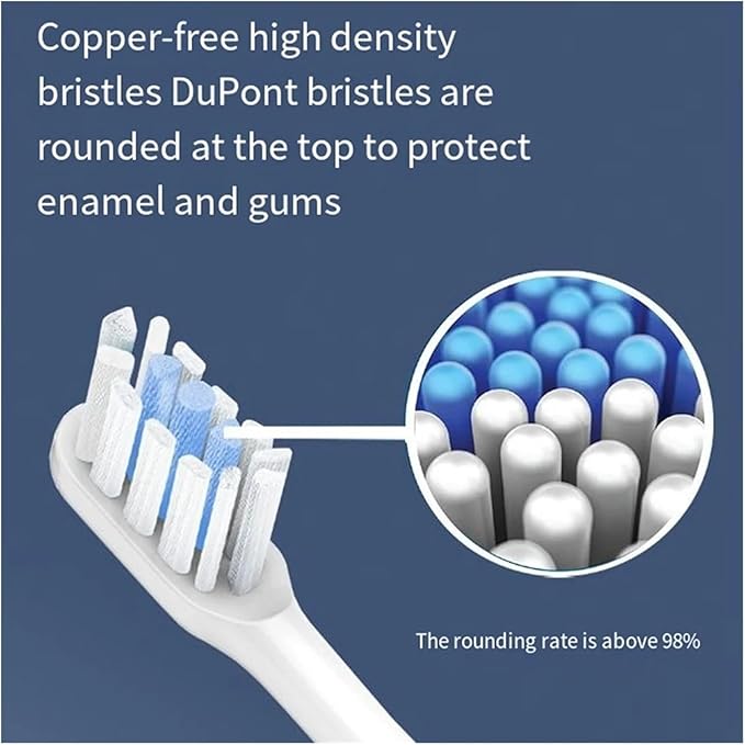 Compatible for MIJIA T301 MES605 T302 MES608 T501 MES607 Replacement Electric Tooth Brush Heads As Shown