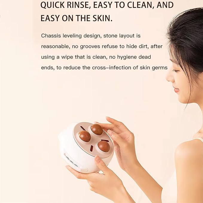 Bianstone Abdominal Massager Electric Abdominal Cellulite Massager 3 Massage and Red Light Hot Compress Adjustable Forward and Reverse Kneading for Indigestion Gas Constipation