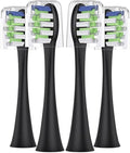 4 Pcs/lot Toothbrushes HeadCompatible for Sarmocare S100 and S700 Ultrasonic Electric Toothbrush Fit(4pcs Black-B)