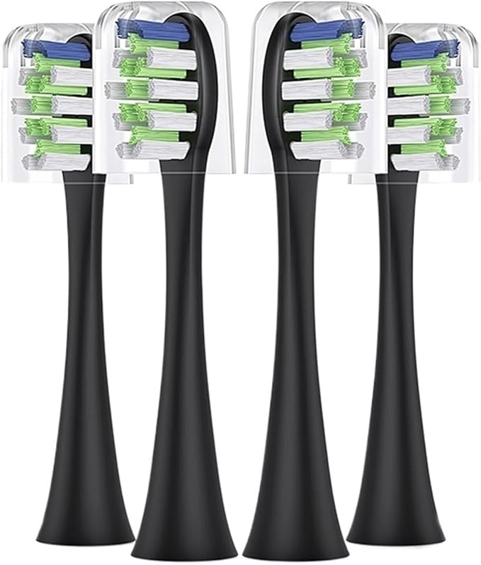 4 Pcs/lot Toothbrushes Head Compatible for S100 and S700 Sonic Toothbrush(4pcs Black-B)