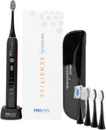 PRO-SYS® VarioSonic Plus+ Sensitive Kit Professional Electric Toothbrush for Sensitive Teeth Rechargeable with Pressure Sensor and Timer Customizable Intensity Powered Toothbrush with Travel Case