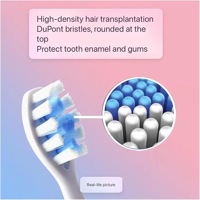 8pcs Replacement Toothbrush Heads Compatible for Revyline RL010 Electric Accessories Nozzles Bristles(8PCS Black)