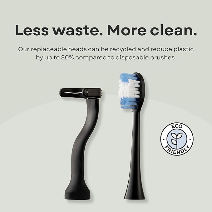Electric Toothbrush and Flosser Combo | 2-in-1 Sonic Cleaning &amp No-Mess Mechanical Floss | 5X Faster Deep Clean | 6 Modes | 2 Toothbrush Heads + 50 Replacement Floss Heads [Black]