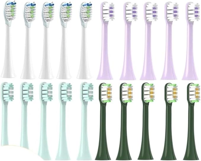 14 PCSCompatible for X3S Replacement Toothbrush Heads X3U/X3Pro/D2/ D3S/D5 Electric Tooth Brush Soft Bristle Nozzles(14 White)