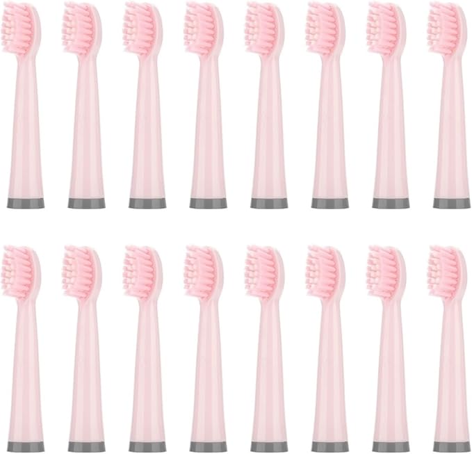 16pcs ectric Toothbrush Replacement HeadsCompatible for UPHYLIAN/KONKA/PHYLIAN Soft Brush Bristles Nozzles(16PCS Pink)