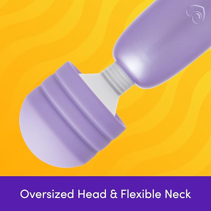 Lovehoney Powerful Electric Handheld Massager | Mains Powered Body Massage Tool with 12 Vibration Modes | Flexible Neck for Muscle Aches in Back Neck Shoulders Legs | Lilac