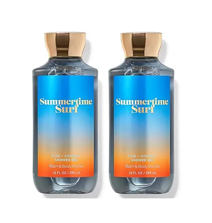 Bath &amp Body Works Summertime Surf Shower Gel Gift Sets 10 Oz 2 Pack (Summertime Surf) 1.25 pounds